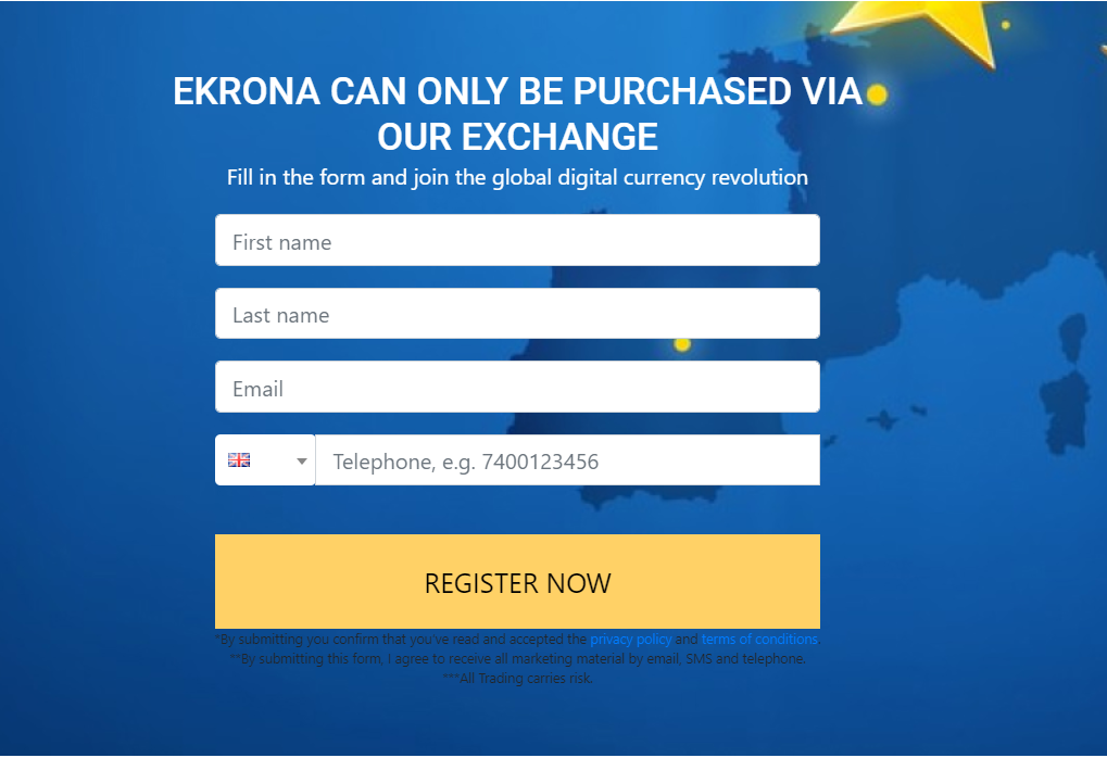 Ekrona Register form 